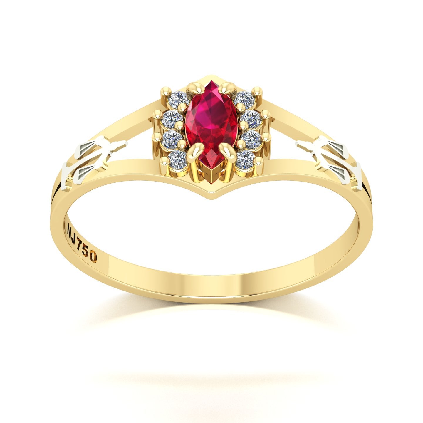 Anel de Formatura Direito Virtus Ouro 18k