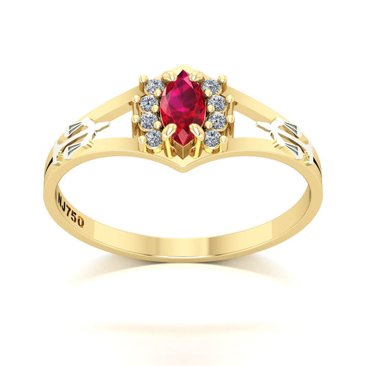Anel de Formatura Direito Virtus Ouro 18k