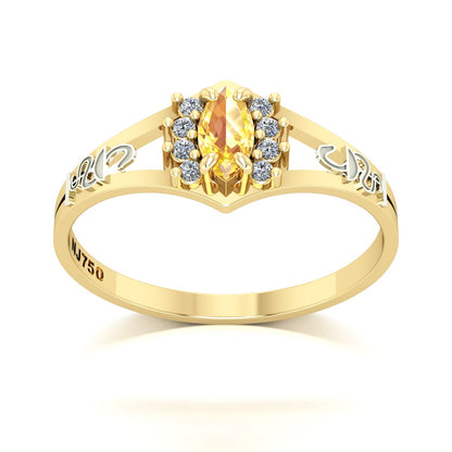 Anel de Formatura Farmácia Virtus Ouro 18k