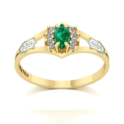 Anel de Formatura Nutrição Virtus Ouro 18k