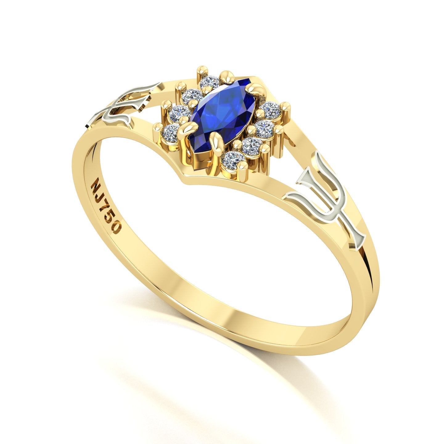 Anel de Formatura Psicologia Virtus Ouro 18k