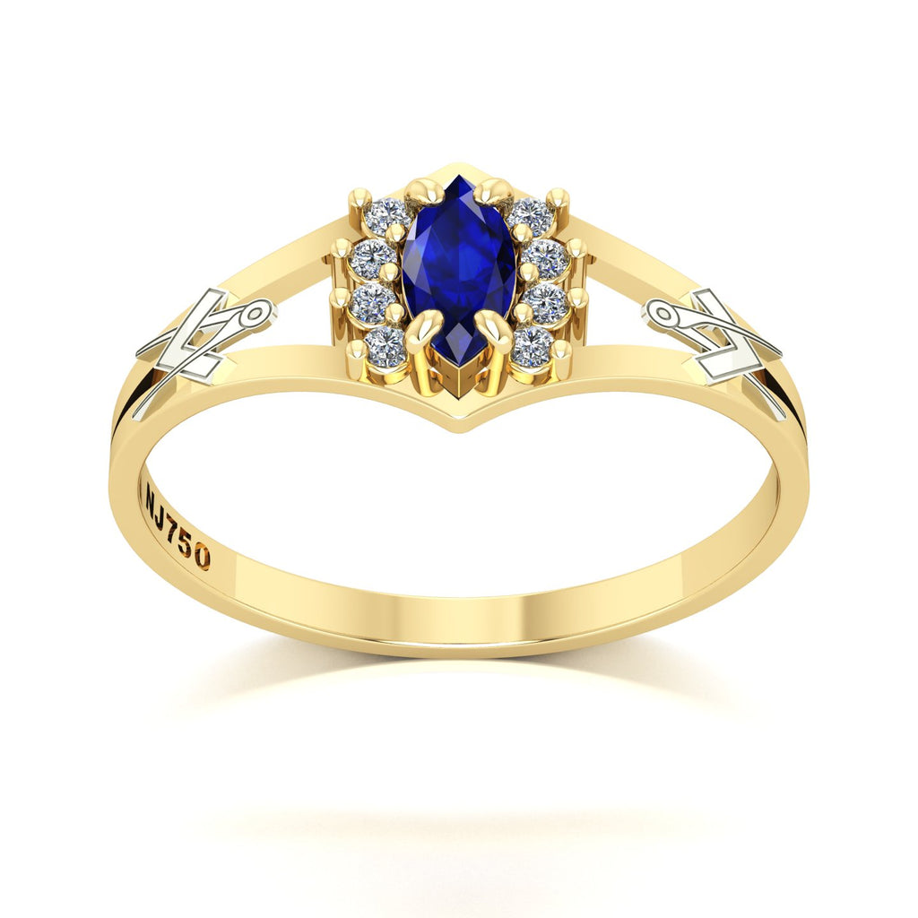 Anel de Formatura Arquitetura Virtus Ouro 18k