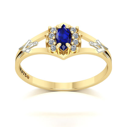 Anel de Formatura Arquitetura Virtus Ouro 18k