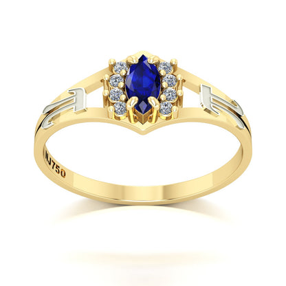 Anel de Formatura Matemática Virtus Ouro 18k