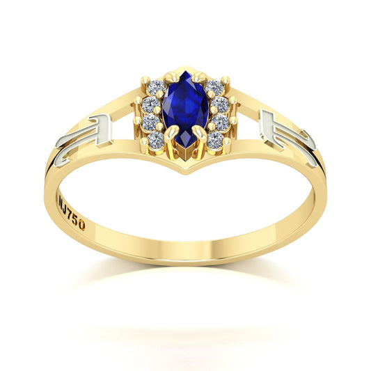 Anel de Formatura Matemática Virtus Ouro 18k