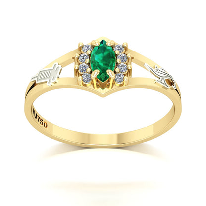 Anel de Formatura Técnico em Enfermagem Virtus Ouro 18k