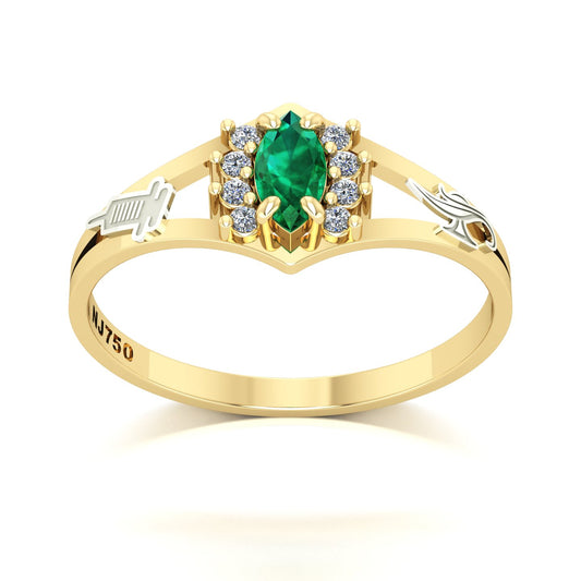 Anel de Formatura Técnico em Enfermagem Virtus Ouro 18k