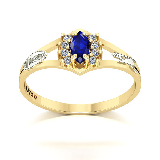 Anel de Formatura Engenharia Civil Virtus Ouro 18k