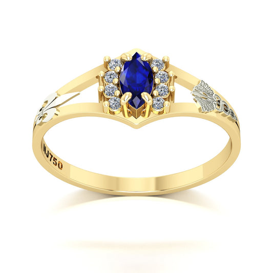 Anel de Formatura Pedagogia Virtus Ouro 18k