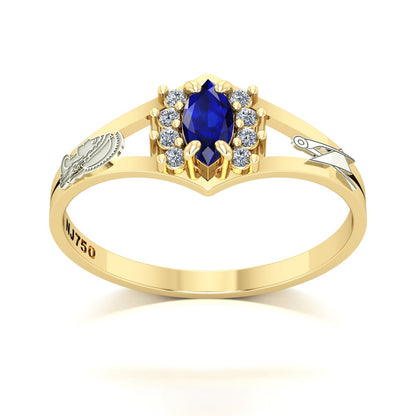 Anel de Formatura Engenharia de Produção Virtus Ouro 18k