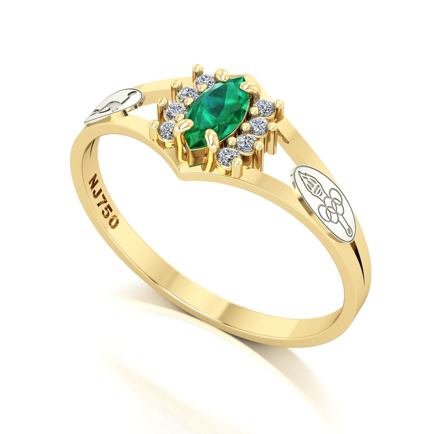 Anel de Formatura Educação Física Virtus Ouro 18k