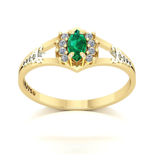 Anel de Formatura Fisioterapia Virtus Ouro 18k