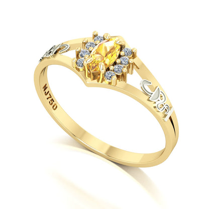 Anel de Formatura Farmácia Virtus Ouro 18k