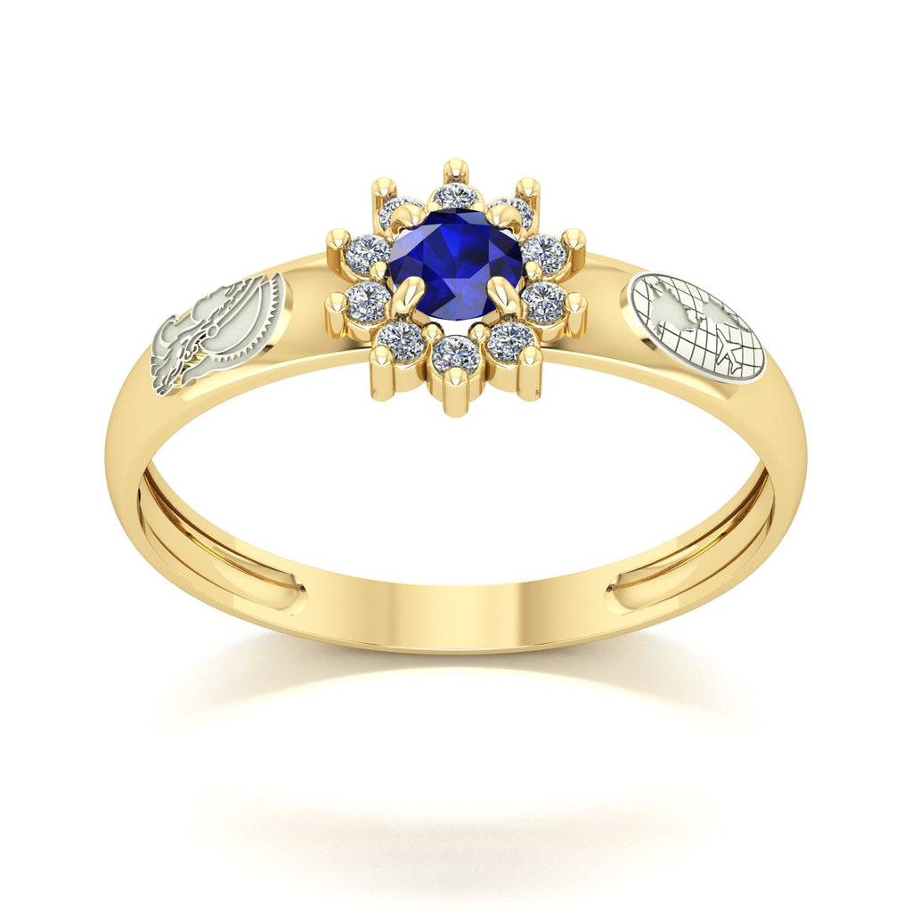 Anel de Formatura de Engenharia e Comércio Exterior Evermore Ouro 18k
