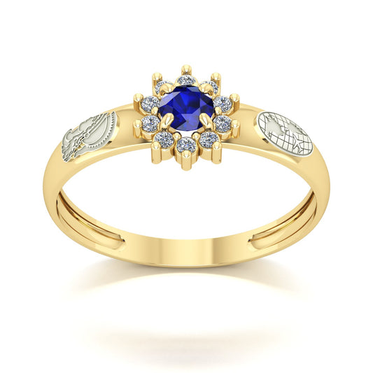 Anel de Formatura de Engenharia e Comércio Exterior Evermore Ouro 18k