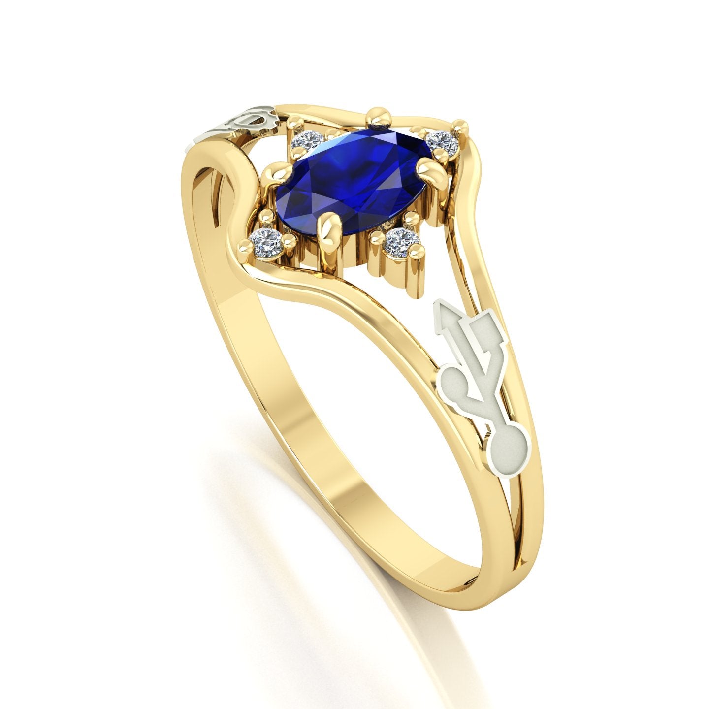 Anel de Formatura Tecnologia da Informação Star Ouro 18k