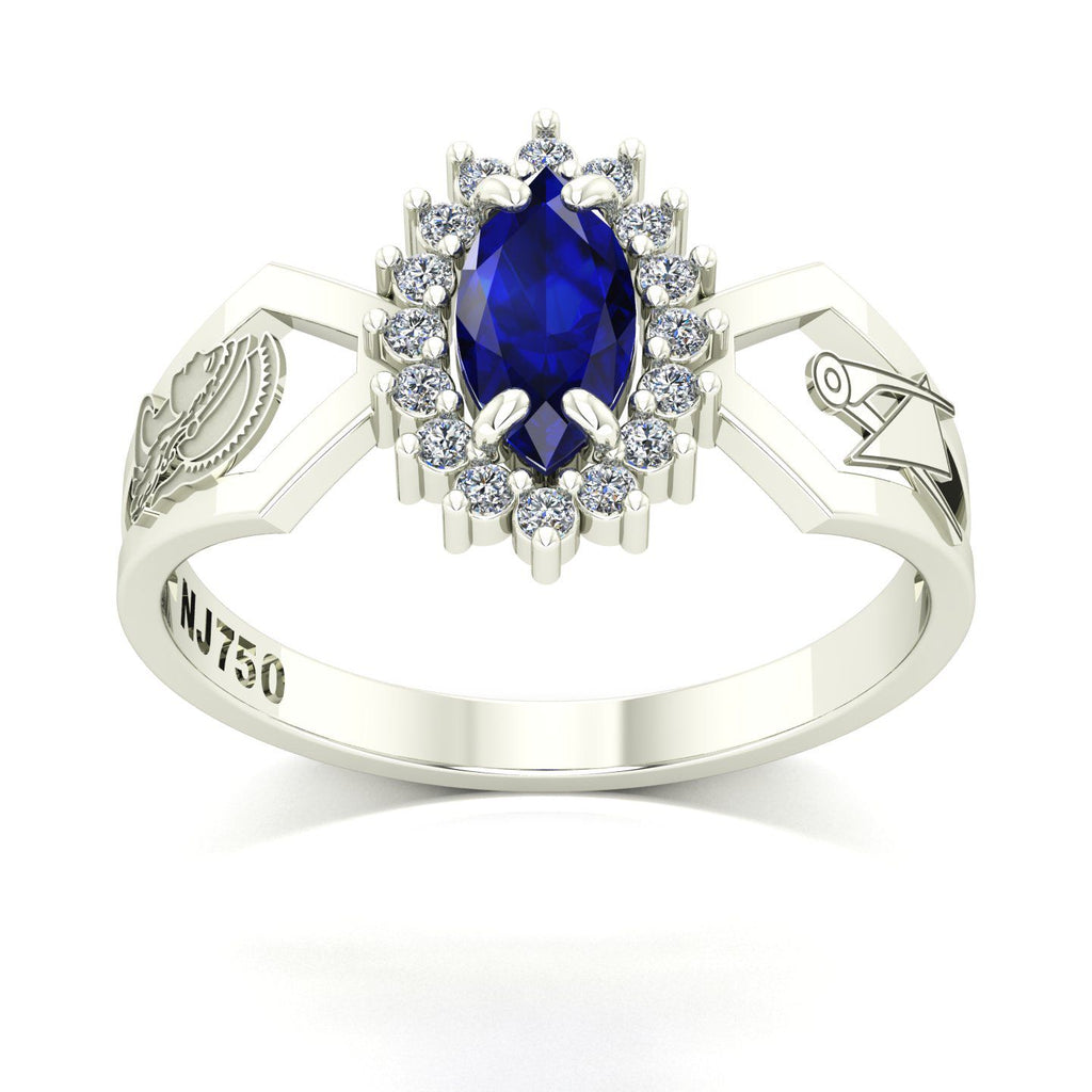 Anel de Formatura de Engenharia de Produção Lovely V Ouro 18k