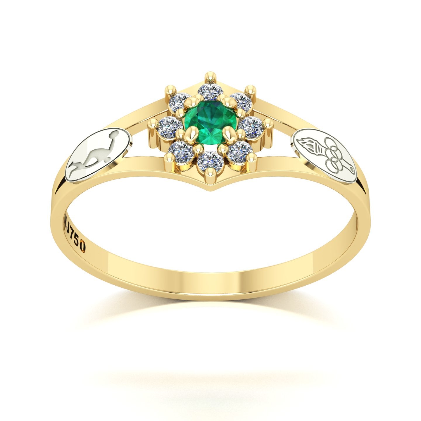 Anel de Formatura Educação Física Zenith Ouro 18k