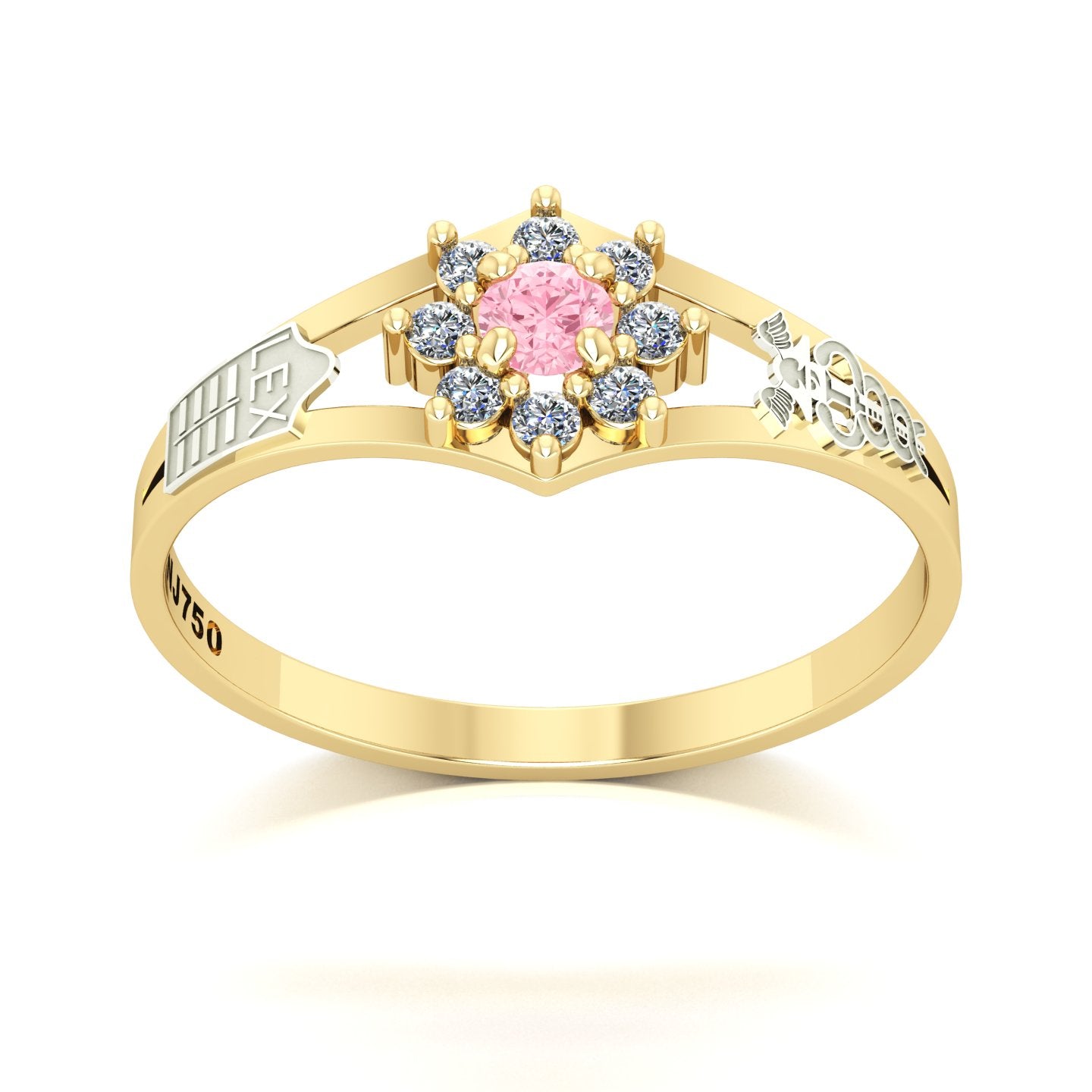 Anel de Formatura Ciências Contábeis Zenith Ouro 18k