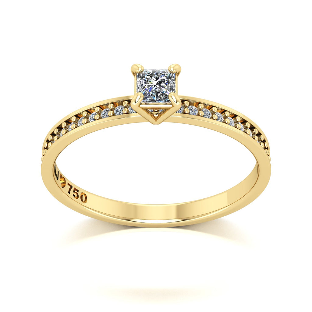 Anel de Noivado Solitarie I Ouro 18k