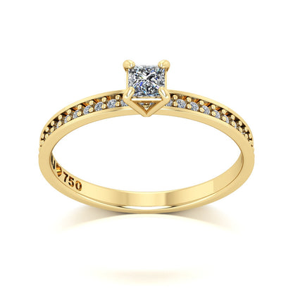 Anel de Noivado Solitarie I Ouro 18k