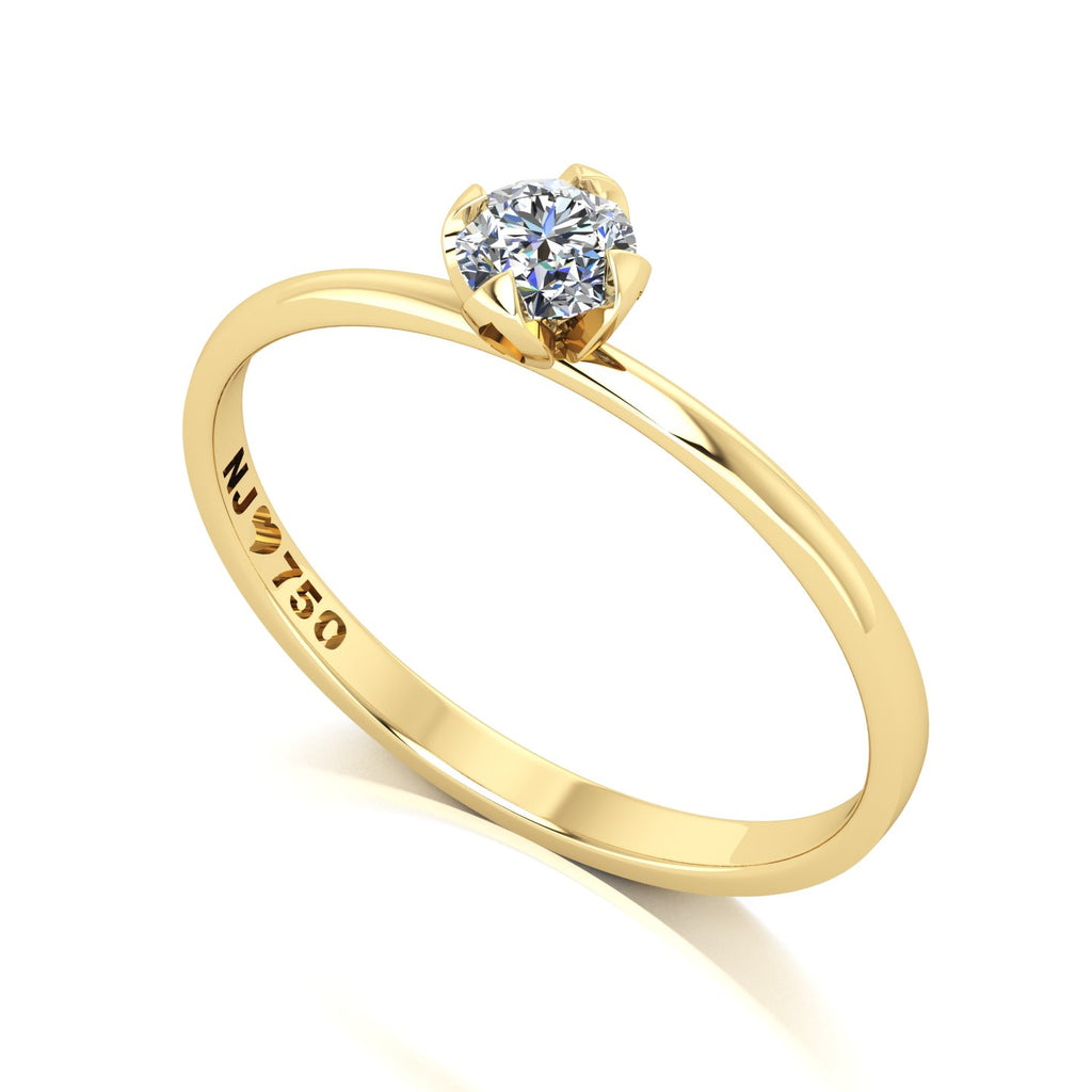 Anel de Noivado Darling Ouro 18k