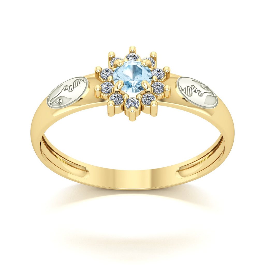 Anel de Formatura de Biologia Evermore Ouro 18k