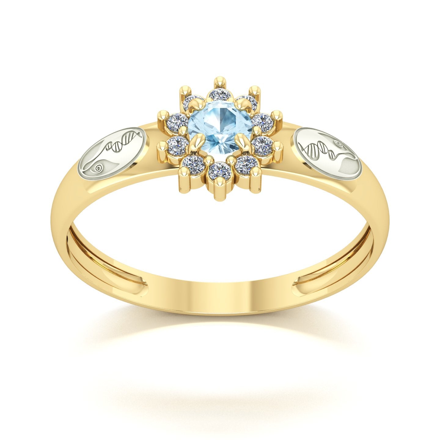 Anel de Formatura de Biologia Evermore Ouro 18k