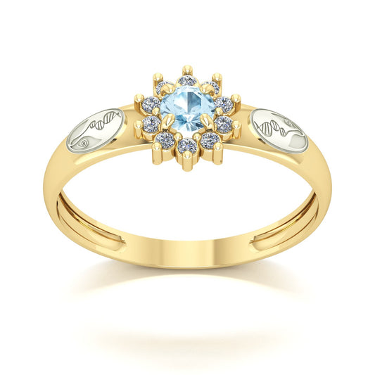 Anel de Formatura de Biologia Evermore Ouro 18k