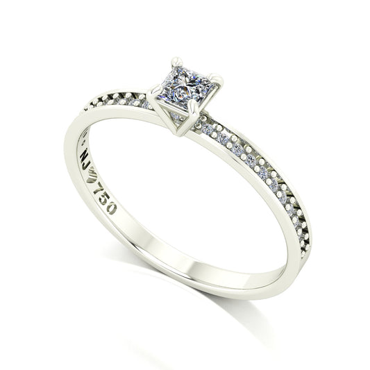Anel de Noivado Solitarie I Ouro 18k