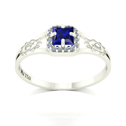 Anel de Formatura de Engenharia de Alimentos Small Square Ouro 18k