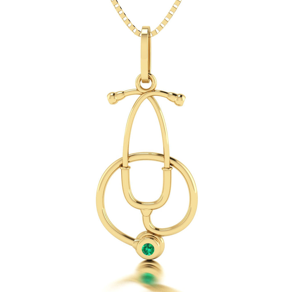 Pingente de Estetoscópio II Ouro 18k