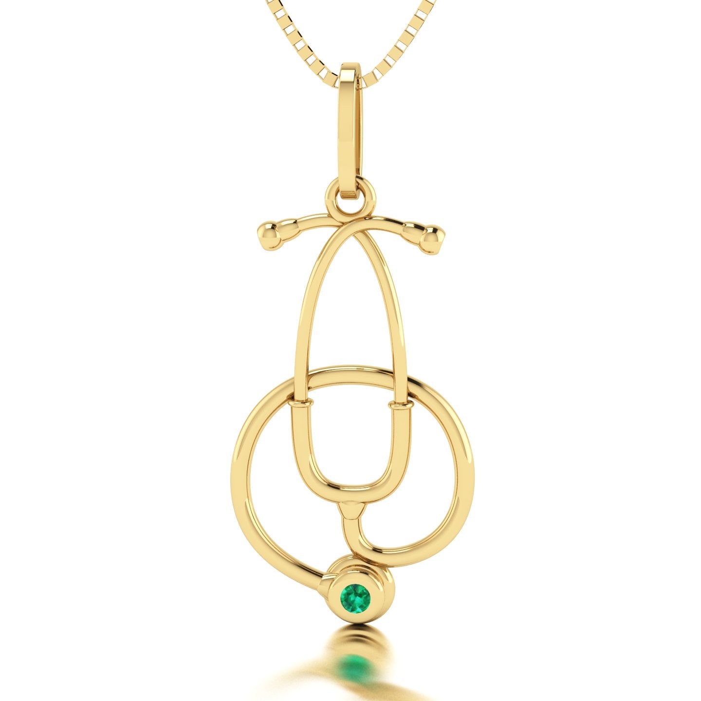 Pingente de Estetoscópio II Ouro 18k