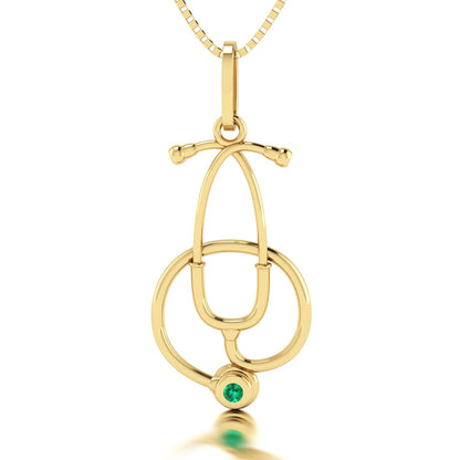 Pingente de Estetoscópio Ouro 18k