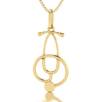 Pingente de Estetoscópio II Ouro 18k
