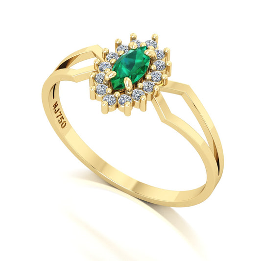 Anel de Formatura de Fonoaudiologia Lovely VI Personalizado Ouro 18k