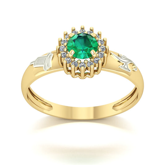 Anel de Formatura de Técnico em Enfermagem Majestic Ouro 18k