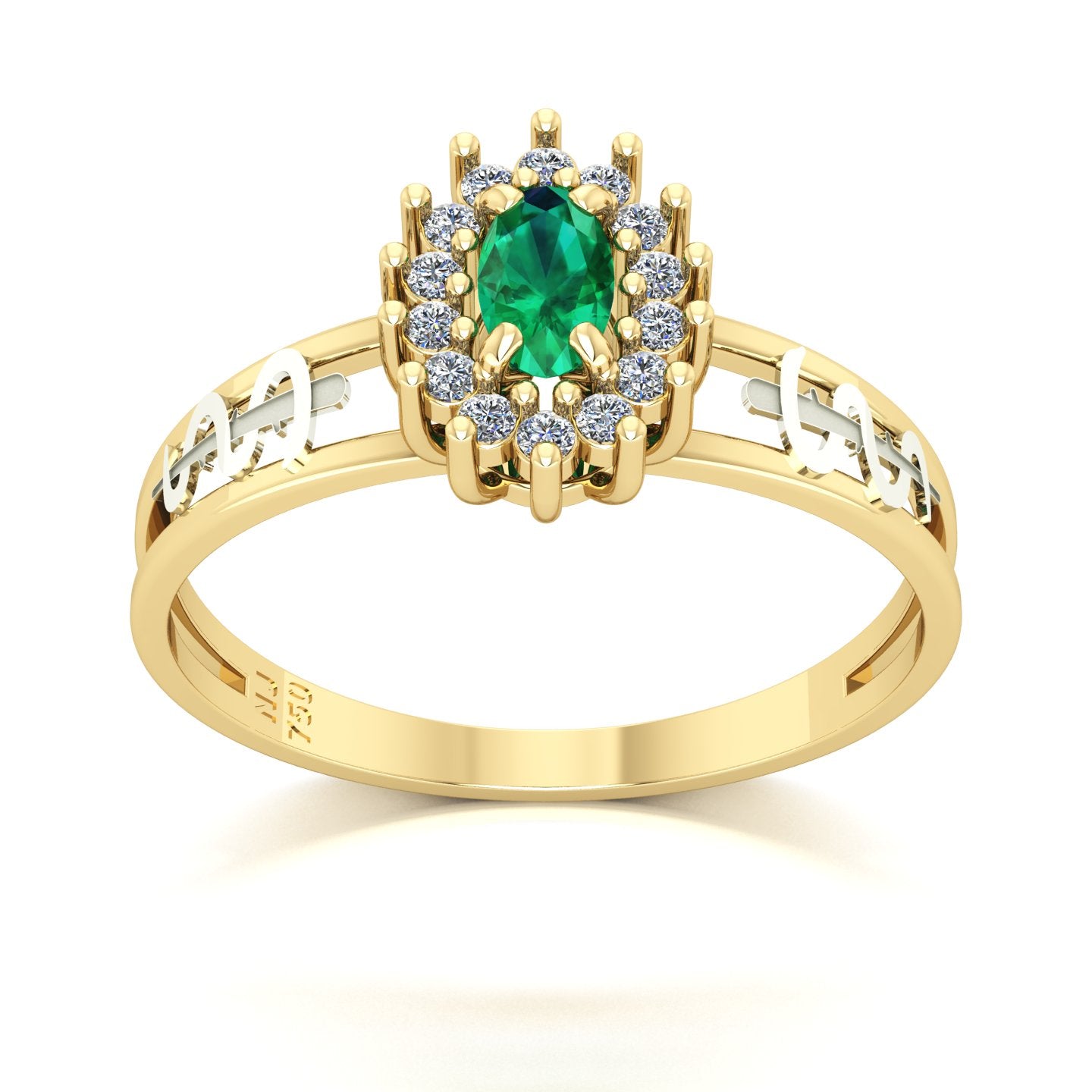 Anel de Formatura de Medicina Crown II Ouro 18k