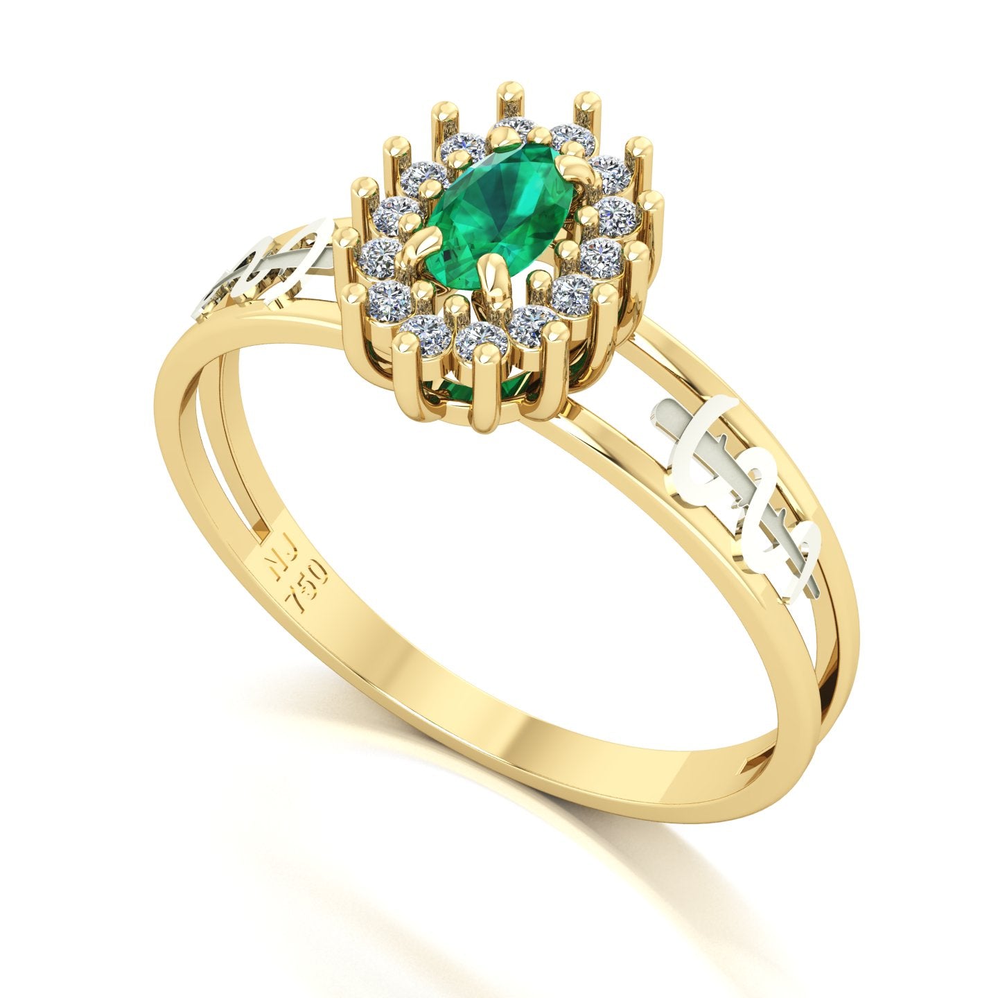 Anel de Formatura de Medicina Crown II Ouro 18k